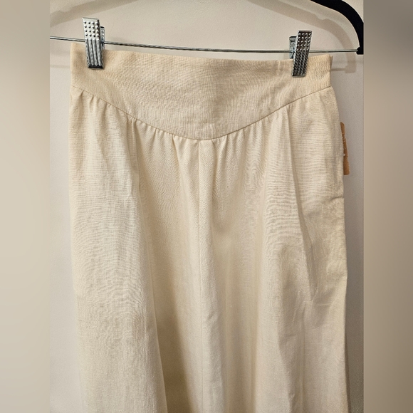 Vintage - NWT - Ellen Tracy White Linen Skirt - Size 6 - Picture 7 of 10